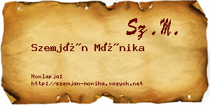 Szemján Mónika névjegykártya