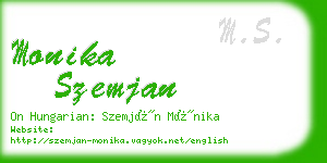 monika szemjan business card